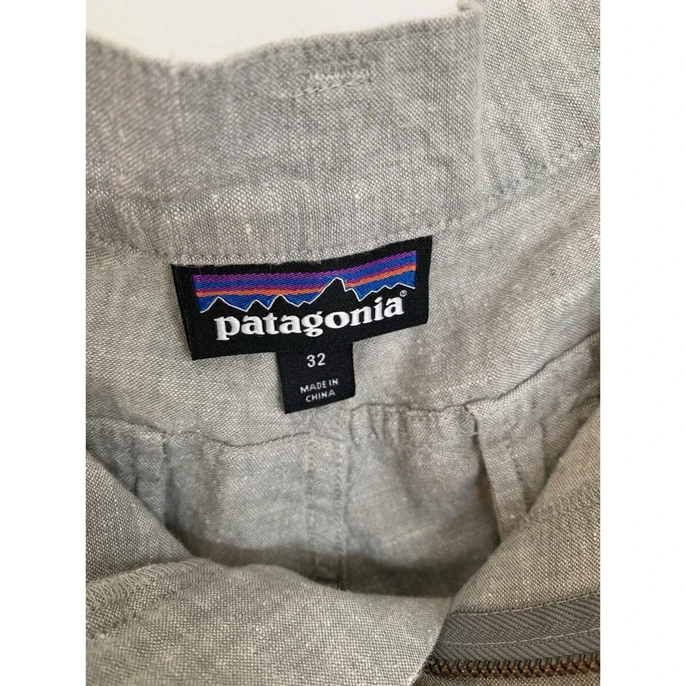 PATAGONIA Shorts Men 32 GreenishBeige HEMP/ORGANIC COTTON Chino Pockets Outdoors